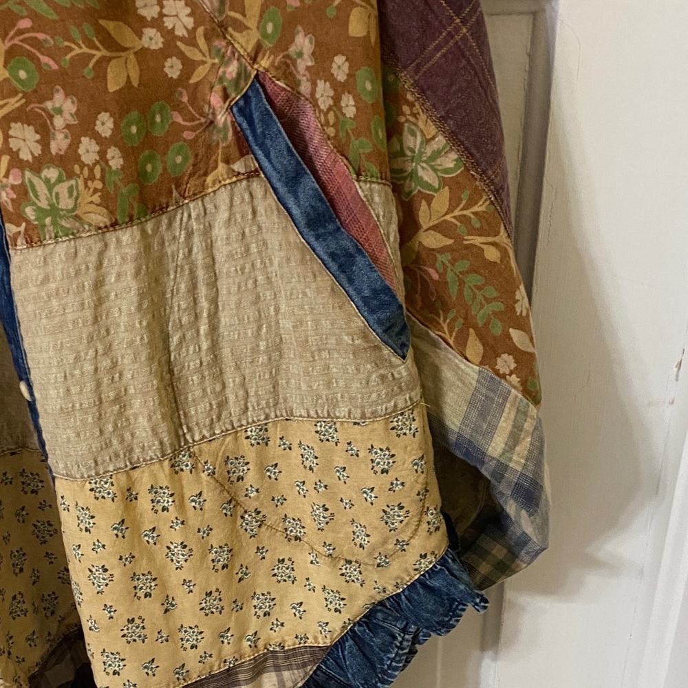 Young Threads Patchwork Denim Shirt Oversized Boh… - image 8